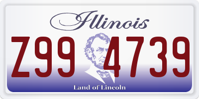 IL license plate Z994739