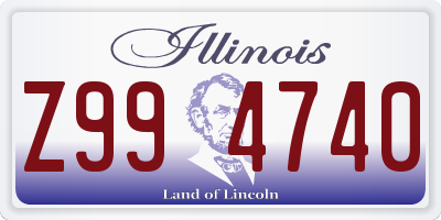 IL license plate Z994740