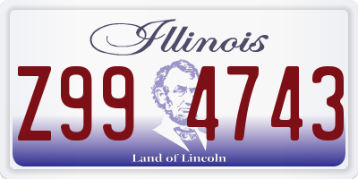 IL license plate Z994743