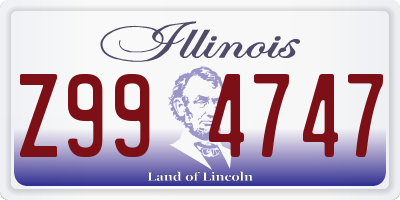 IL license plate Z994747