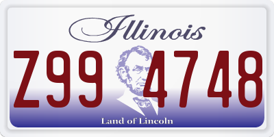 IL license plate Z994748