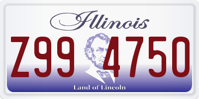 IL license plate Z994750