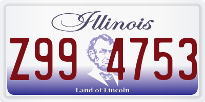 IL license plate Z994753