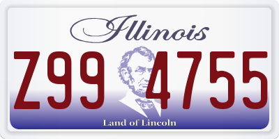 IL license plate Z994755