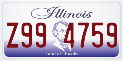 IL license plate Z994759