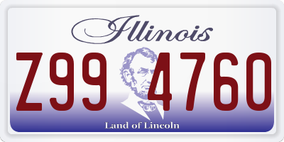 IL license plate Z994760