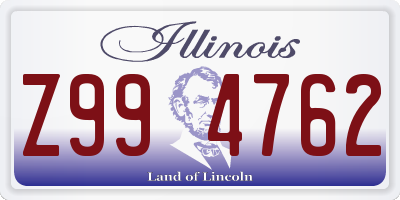 IL license plate Z994762