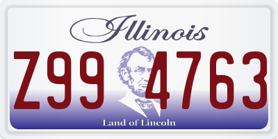 IL license plate Z994763