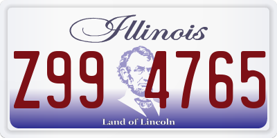 IL license plate Z994765