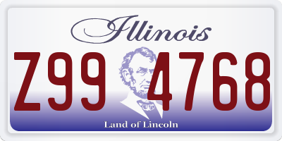 IL license plate Z994768