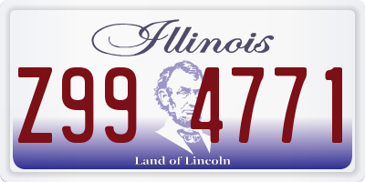 IL license plate Z994771