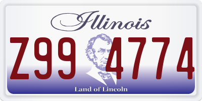 IL license plate Z994774