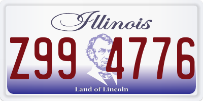 IL license plate Z994776