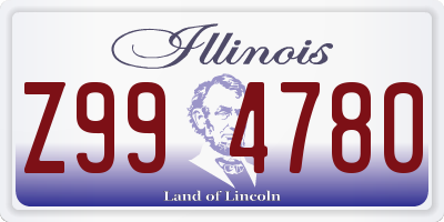 IL license plate Z994780