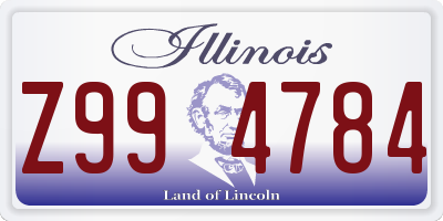 IL license plate Z994784