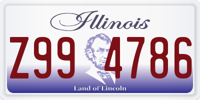 IL license plate Z994786