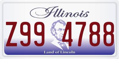 IL license plate Z994788