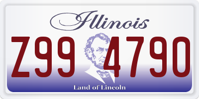 IL license plate Z994790