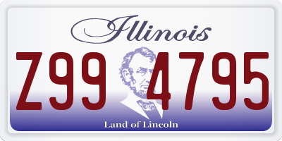 IL license plate Z994795