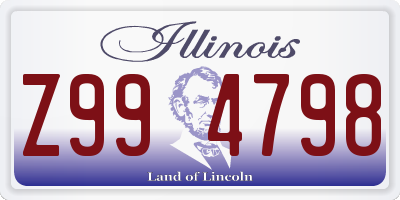 IL license plate Z994798