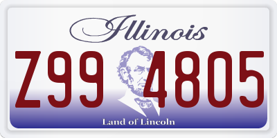 IL license plate Z994805