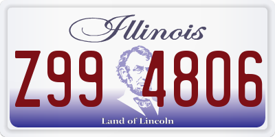 IL license plate Z994806