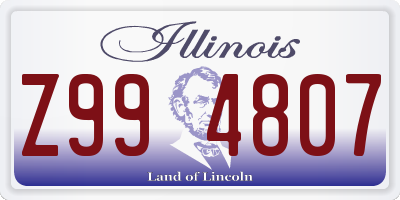 IL license plate Z994807