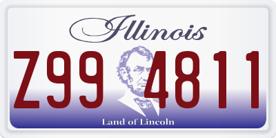 IL license plate Z994811