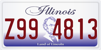IL license plate Z994813