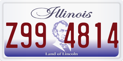 IL license plate Z994814
