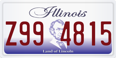 IL license plate Z994815