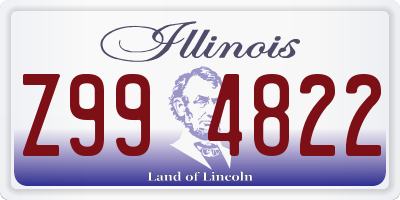 IL license plate Z994822