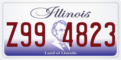 IL license plate Z994823