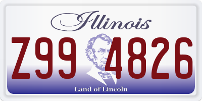 IL license plate Z994826