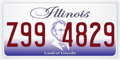 IL license plate Z994829