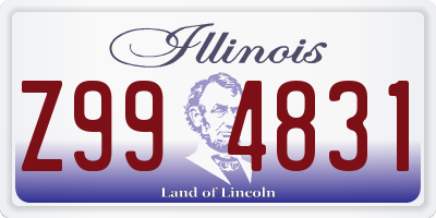 IL license plate Z994831