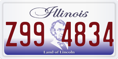 IL license plate Z994834