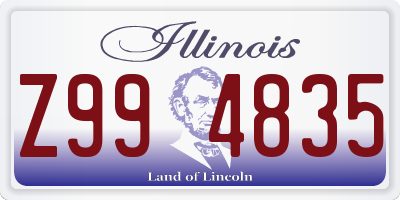 IL license plate Z994835