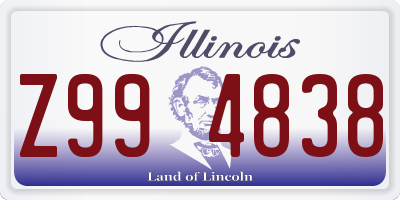 IL license plate Z994838