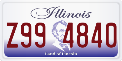 IL license plate Z994840