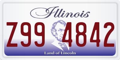 IL license plate Z994842