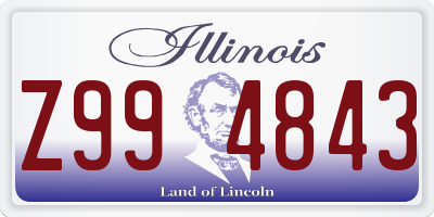 IL license plate Z994843