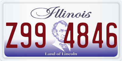 IL license plate Z994846