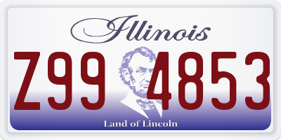 IL license plate Z994853