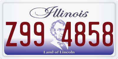 IL license plate Z994858