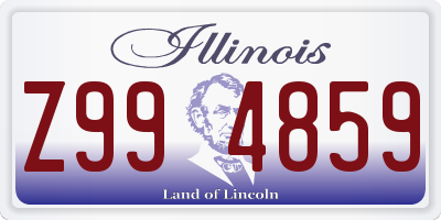 IL license plate Z994859