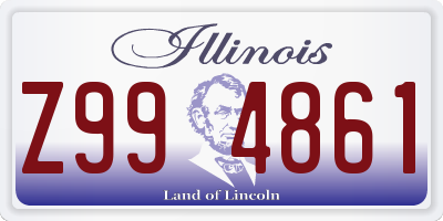 IL license plate Z994861