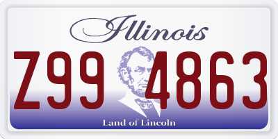 IL license plate Z994863