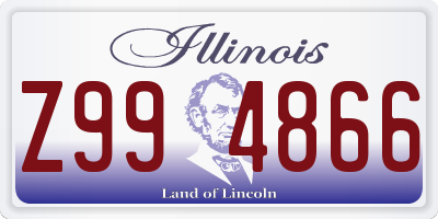 IL license plate Z994866