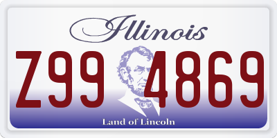 IL license plate Z994869